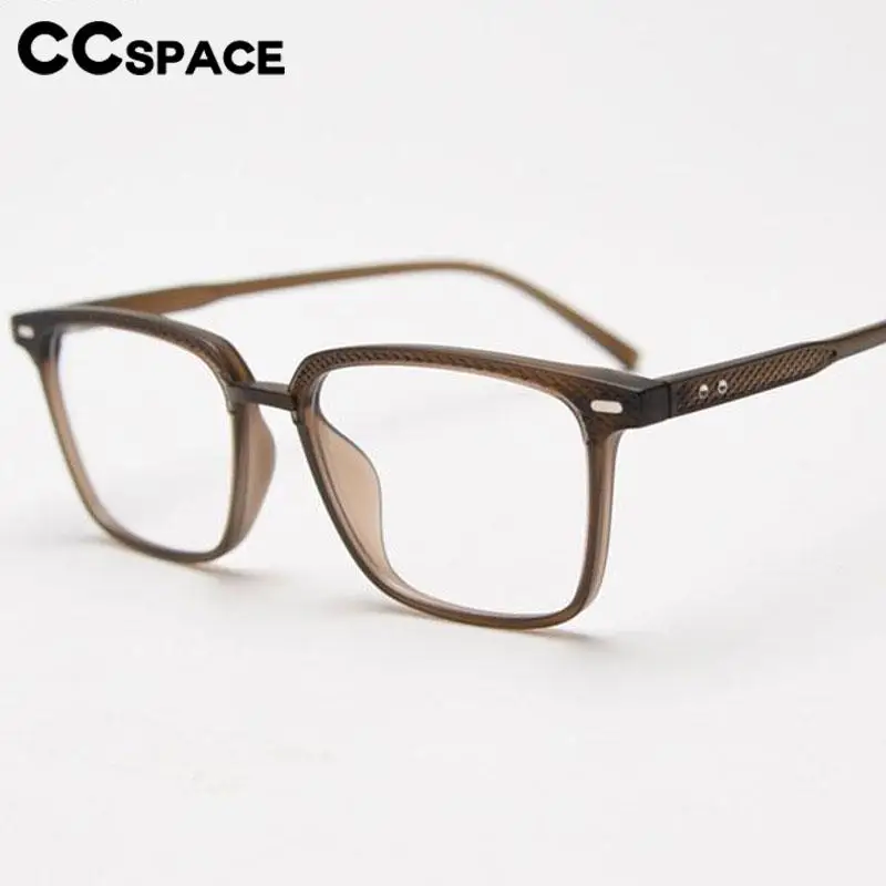 R56902 Lady Trend Scrub Frame Reading Glasses +0.5~+3.5 Trend Rivet Transparent Spectacle Frame Men Presbyopic Eyeglass