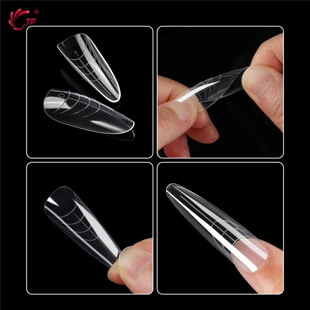 TP clair ongles double formes 140 pièces couverture complète Extension d'ongle construction rapide Gel moules acrylique réutilisable ongles forme supérieures outil de manucure