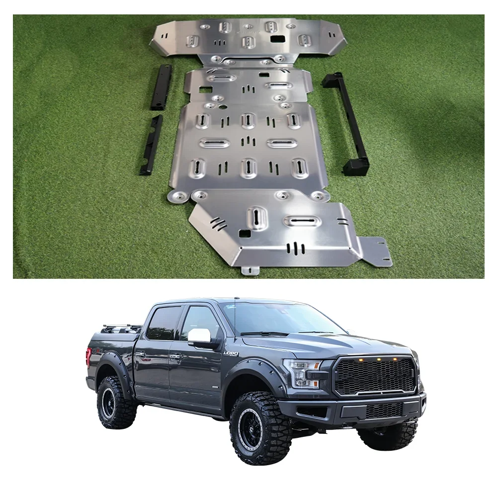 

New 8.0mm Aluminum Impact-Resistant Engine Bottom Guard Protector Skid Plate for Ford F-150 Raptor