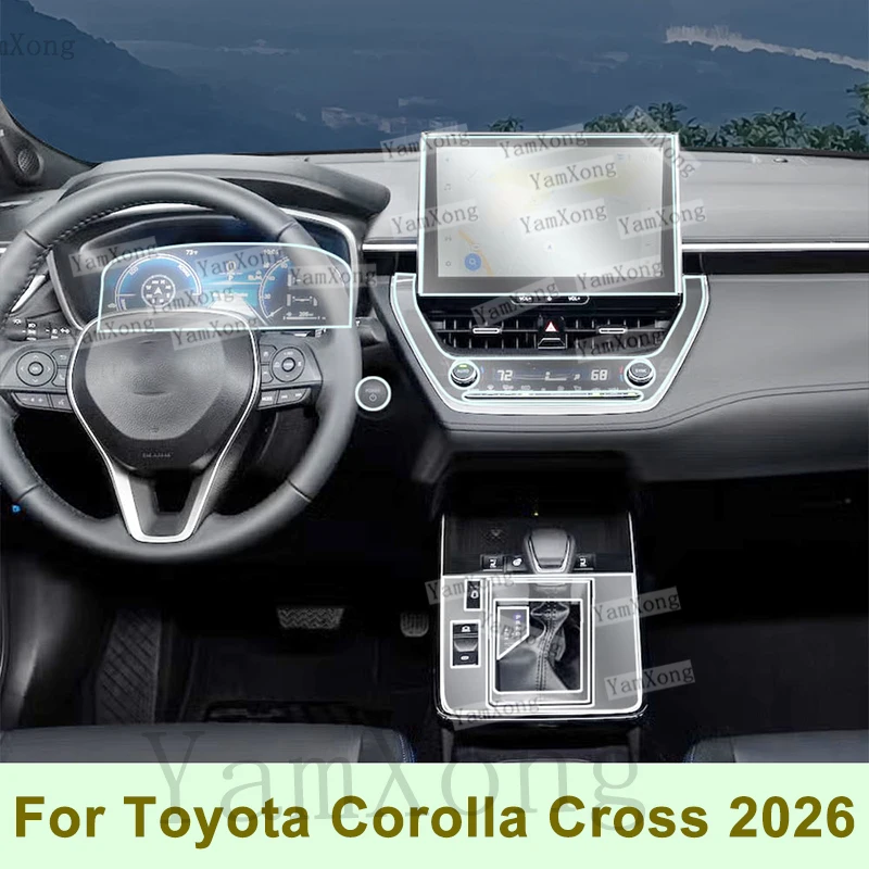Car Interior Protective Film For Toyota Corolla Cross 2026 Car Center Console Screen Dashboard Anti Scratch Sticker