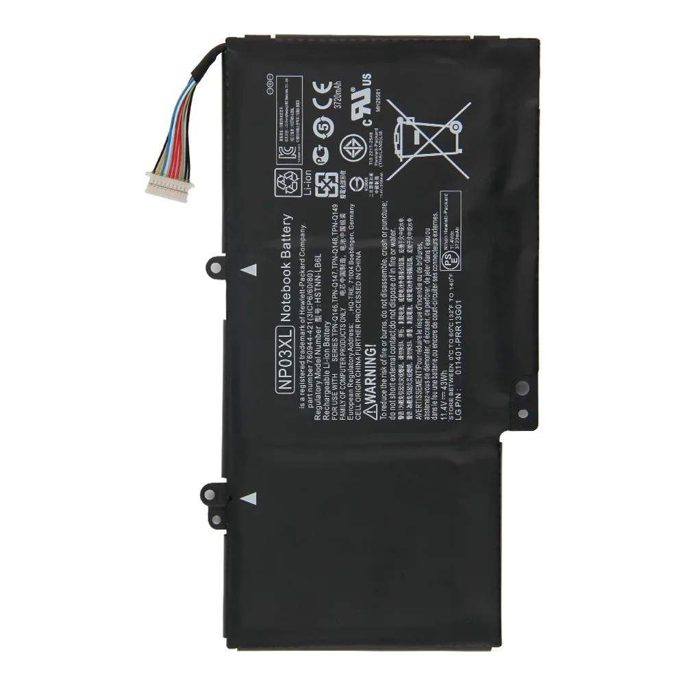 Original Replacement Battery NP03XL For HP Pavilion X360 13-A010DX HSTNN-LB6L TPN-Q146 43Wh Batteries