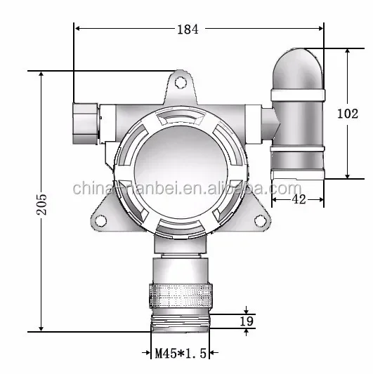 Wall-mounted LCD Display R227 Exhaust Gas Analyzer