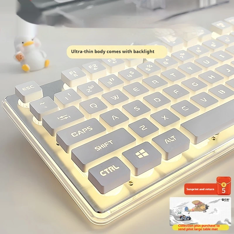 Miniso 2.4g Wireless Keyboard Suitable For Girls Small Fresh And Lovely Style Signal Stability And Strong Anti-Interference