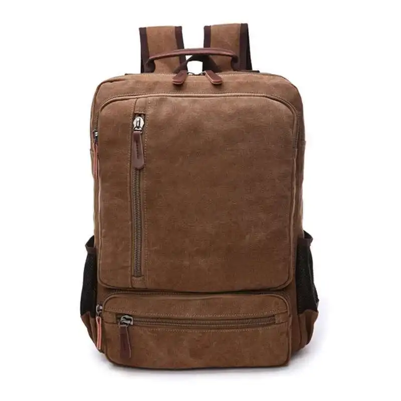 

Men’s High Quality Canvas Backpack Fashionable Travel Student Laptop Bag Vintage Men’s Canvas Laptop Backpack Large Capacity Bag