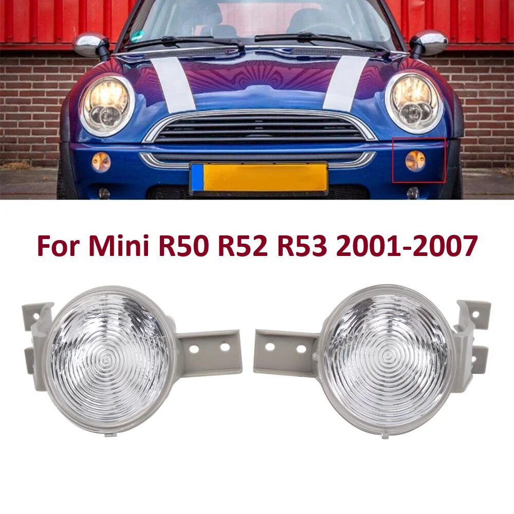 Car Front Bumper Left Right Front Bumper Turn Signal Indicator Light Lamp Cover Shell For Mini R50 R52 R53 2001-2007