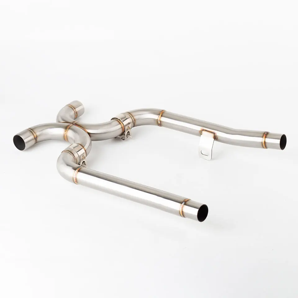 Motorcycle exhaust system link pipe For Triumph Bonneville T120 T100 Euro 5 2021-2024 L-X pipe  T120 exhaust T100 muffler