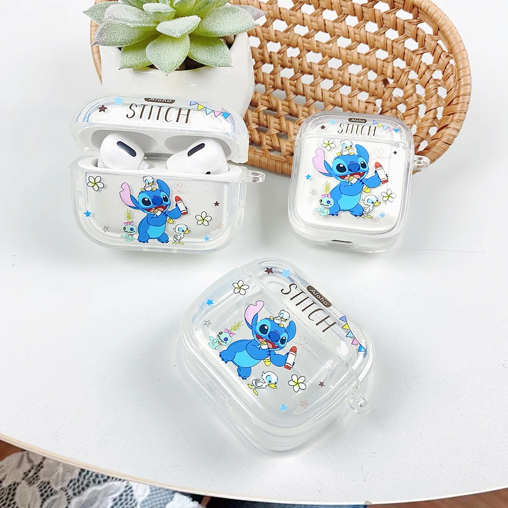 Give Girls Gifts They Like Super Cute Animation Cute Disney Stitch Cartoon Anti-drop Headphone Case For Airpods 1,2,3,4,Pro,Pro2