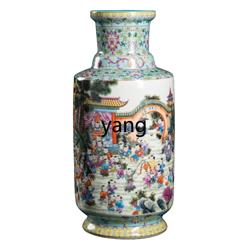 

L'm'm Lucky Bamboo Water Porcelain Bottle New Chinese Style Snuff Bottles with Pictures inside Living Room Decoration