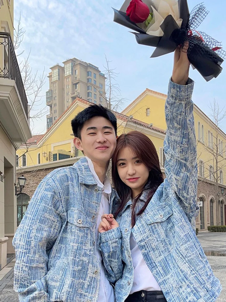 

Мужская джинсовая куртка оверсайз на весну, повседневная рабочая одежда, стильная, модная, с длинными рукавами, устойчивая к сминанию