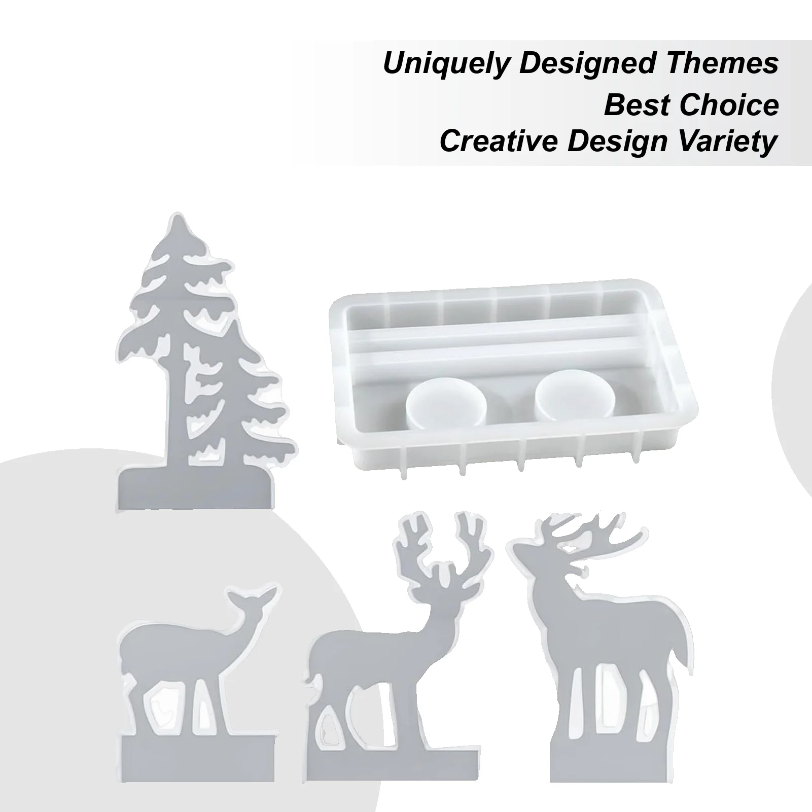 

Christmas Molds 5 Pieces Elk Christmas Tree Soap Making Molds Reusable Crafting Tools For Holiday Party Birthday Housewarming