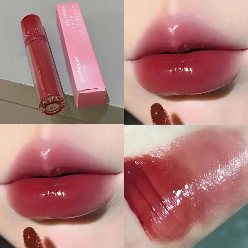 Mirror Crystal Lip Gloss Makeup Water Light Glass Lip Glaze Plumping Waterproof Jelly Lip Tint Lipstick Moisturizing Beauty Lips