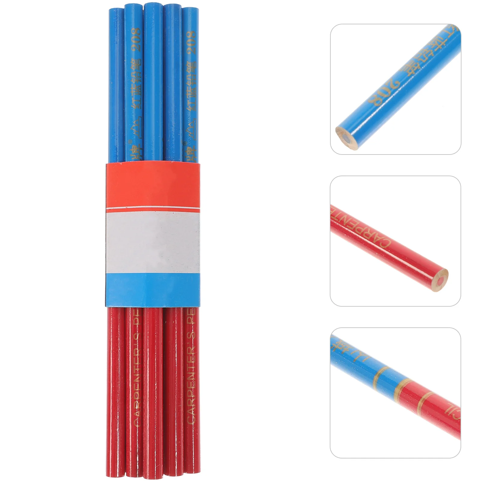 

40 Pcs Woodworking Pencil Carpenter Marker Round Wooden Cased Jobsite Pencils Construction DIY Marking Mechanical