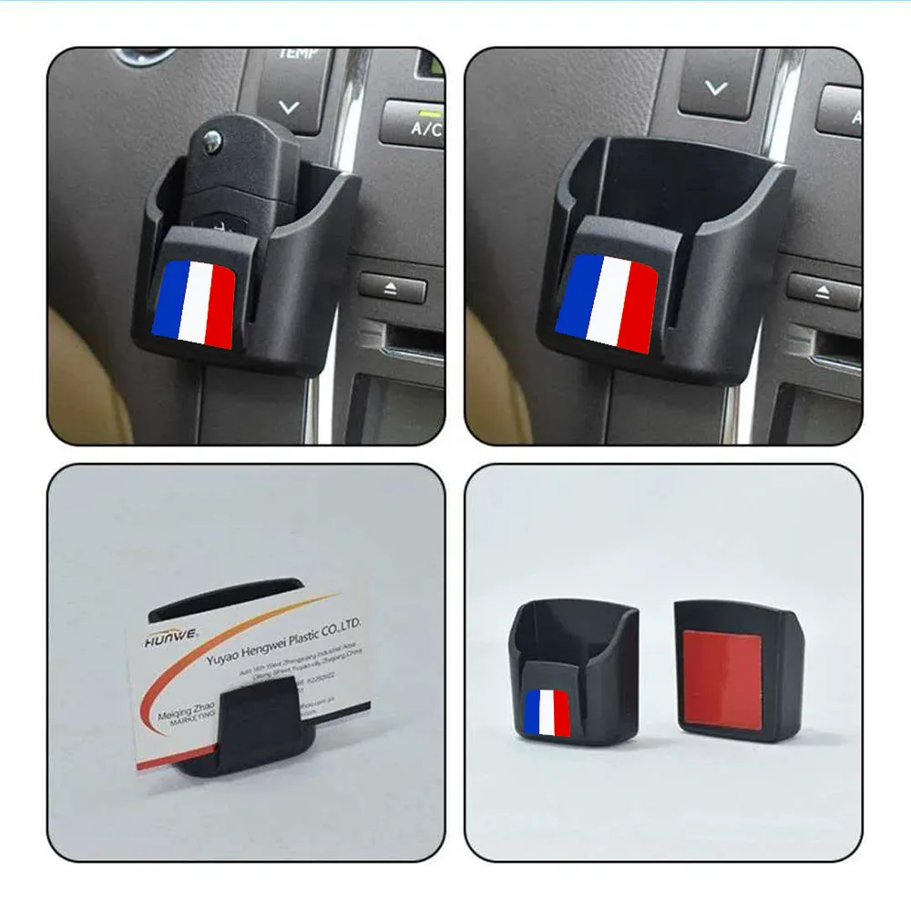 Tri Colors Styling Car ID Card Key Storage box For Renault Alpine Rafale Megane Austral Clio Kwid Alaskan Captur Zoe Austral