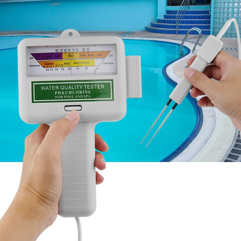 PC-101 PH Chlorine CL2 Tester Water Quality Tester Portable Home Swimming Pool Hydrotherapy PH Tester