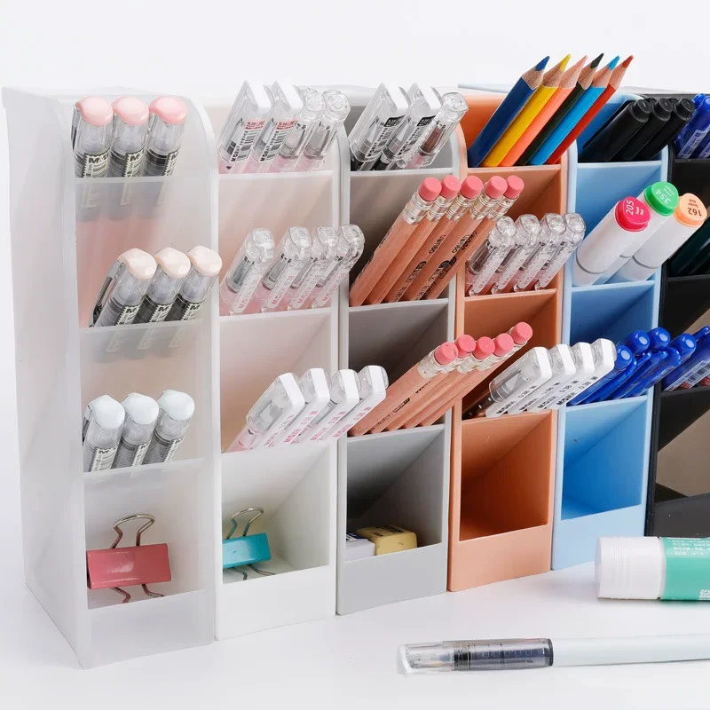 Creative Hollow Pen Pencil Pot Holder Brush Storage Desktop Rack Student Gift Storage Rack Box Stationery Holder Office Supplies