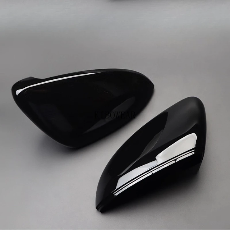 2pcs Glossy Pearl Black Side Mirror Cover Cap for VW GOLF 7 7.5 VII GTI GTD GTE R MK7 2013-2020 E-Golf Sportsvan Sportswagen
