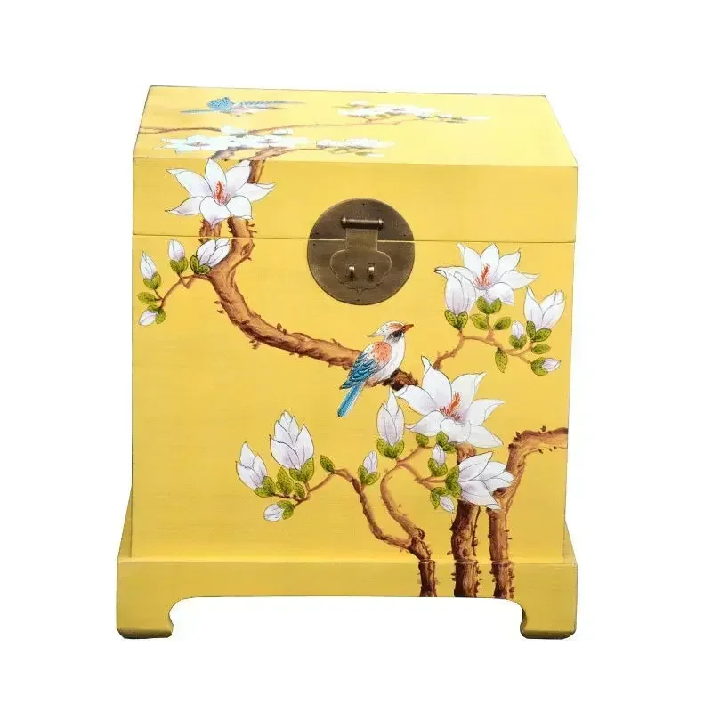 Camphor wooden box, bedroom bedside table, household sofa edge