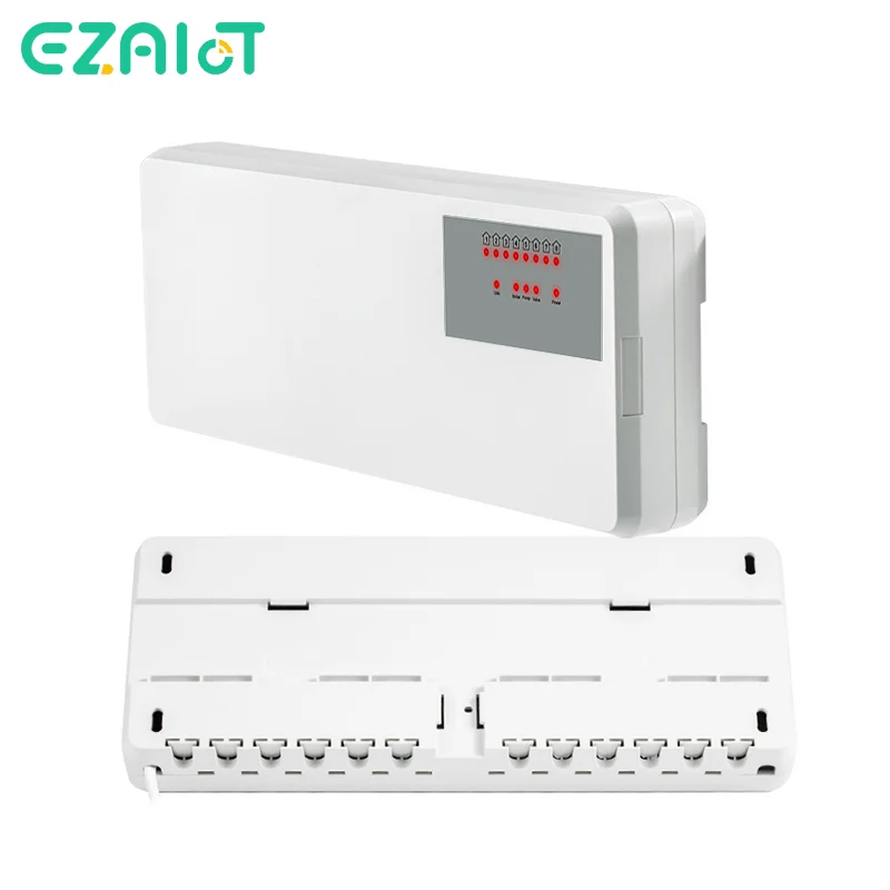 8 Hub Central Heating Controller for Water Heating System 8 Sub-Chamber Concentrator for Gas Boiler Wireless Thermostat Actuator