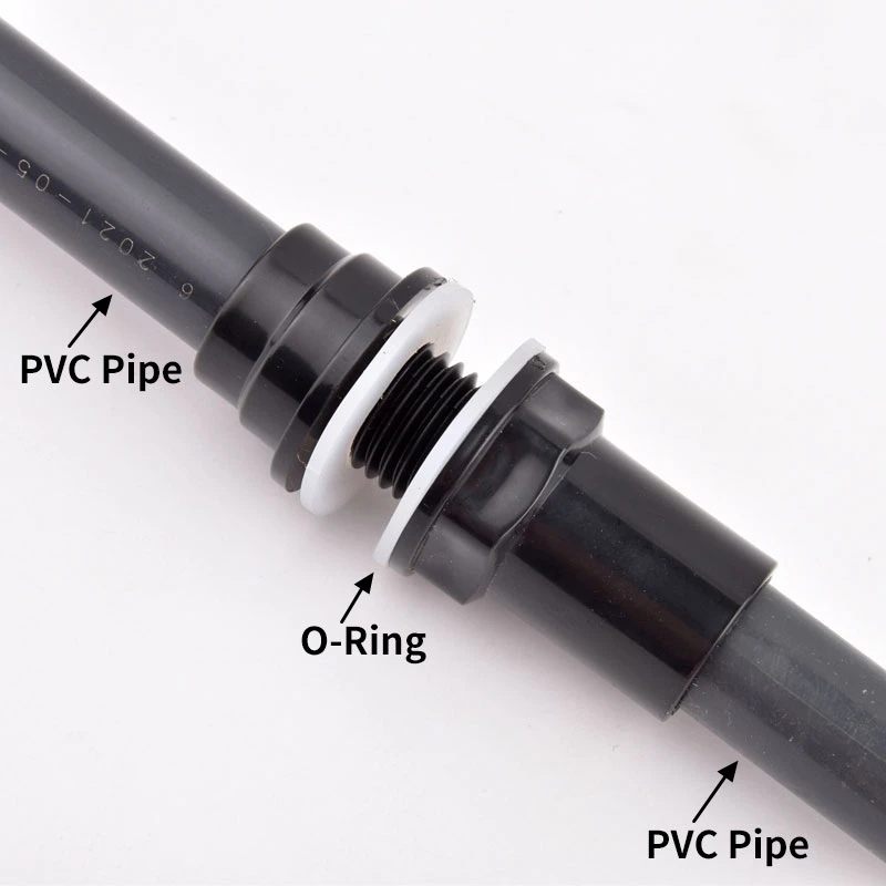 20~50mm Black PVC Pipe Connector for Aquarium