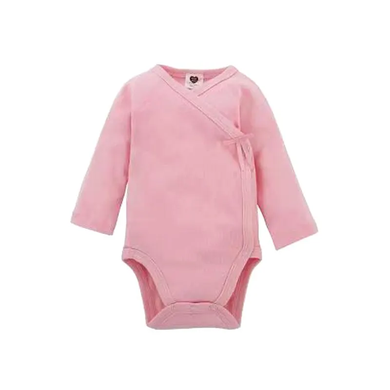 Vestiti per bambini Pagliaccetto Neonati maschi Vestiti per ragazza Bambini Manica lunga 100% cotone Tuta bianca per neonato Apertura laterale