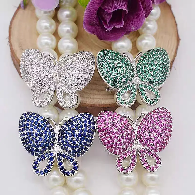 1piece Jewellery green blue yellow red butterfly Clasp hooks DIY Making Necklace Bracelet Accessories