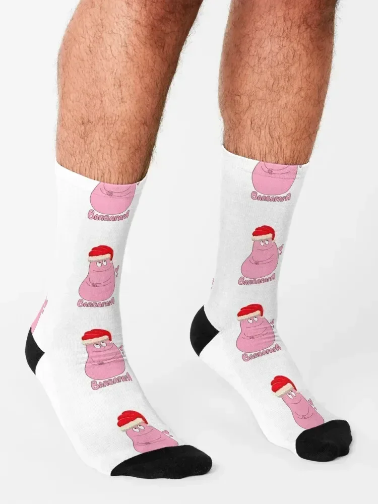 عيد الميلاد مضحك Barbapapa - Barba _Papa ChristmasPapa Socks Toe أحذية رياضية فاخرة للمشي لمسافات طويلة قصيرة للرجال جوارب نسائية #3
