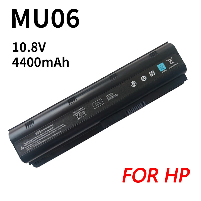

Laptop Battery for HP MU06 6 Cells 47Wh 4400mAh 10.8V CQ42 CQ43 CQ32 G42 G32 CQ62 CQ72