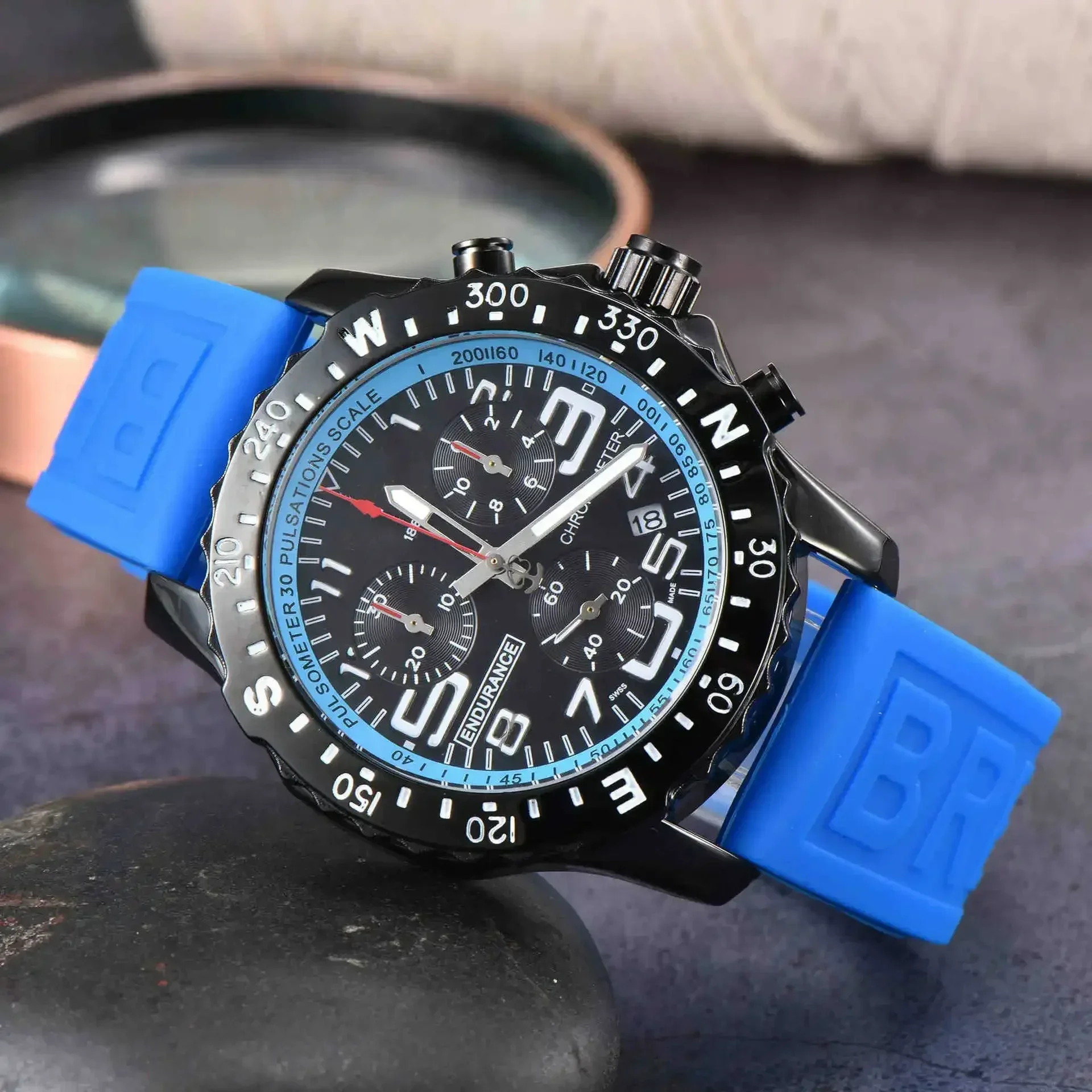 Luxe zakelijk chronograafhorloge voor heren - multifunctioneel quartz, duurzame datum AAA+-kwaliteit, professionele stijl