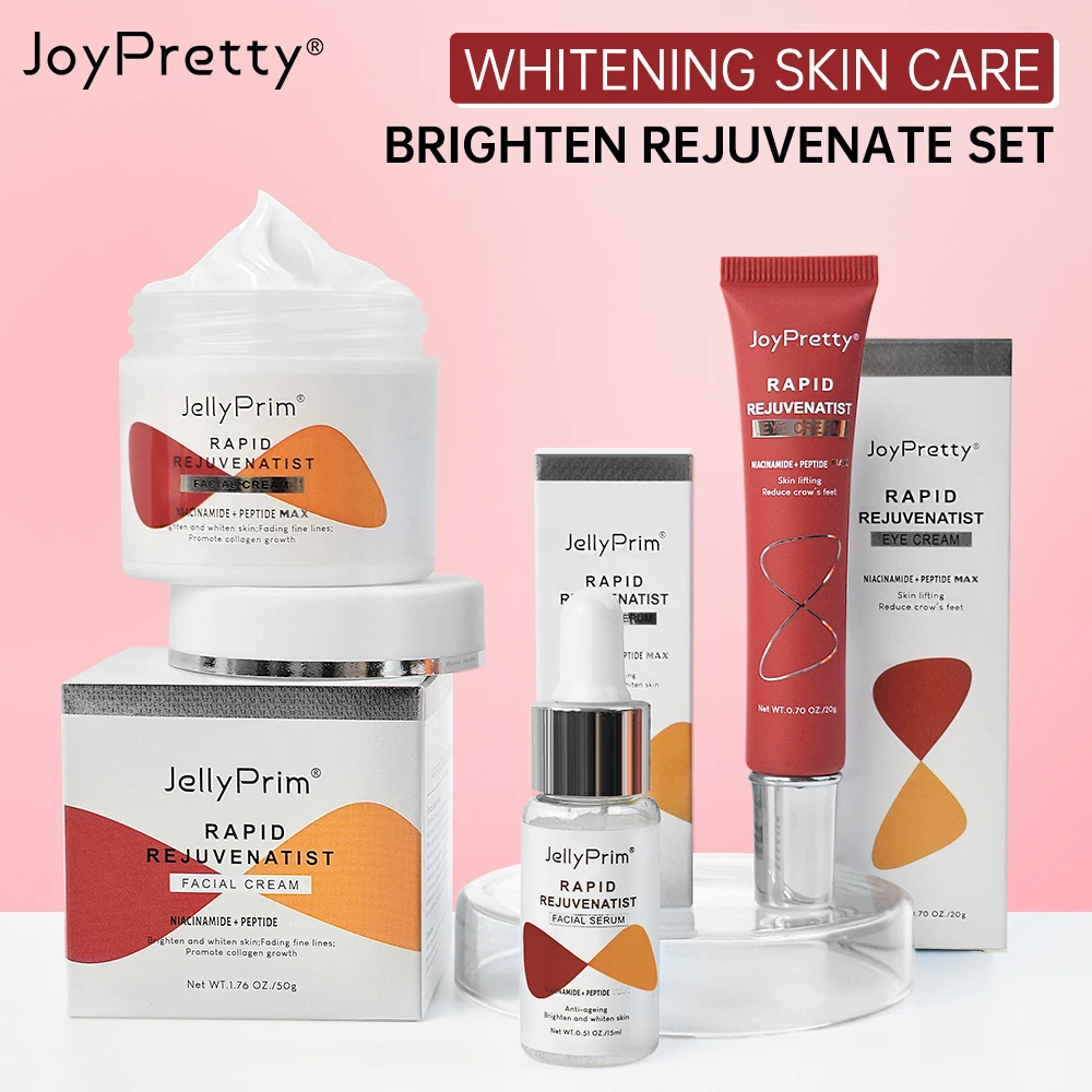 JoyPretty Facial Skin Care Set Niacinamide Whitening Dark Spot Cream Glow Moisturize Face Serum Dark Circles Eye Cream Products