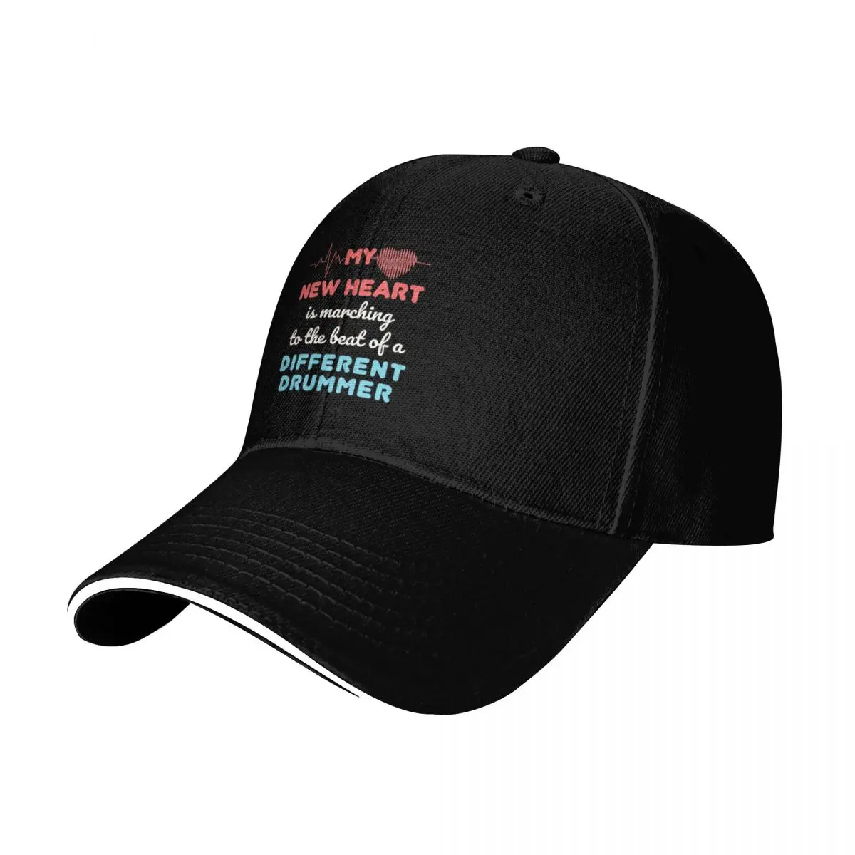 Heart Transplant Recipient My New Heart Marching to the Beat Baseball Cap Men Women Casual Summer Sport Sun Cap