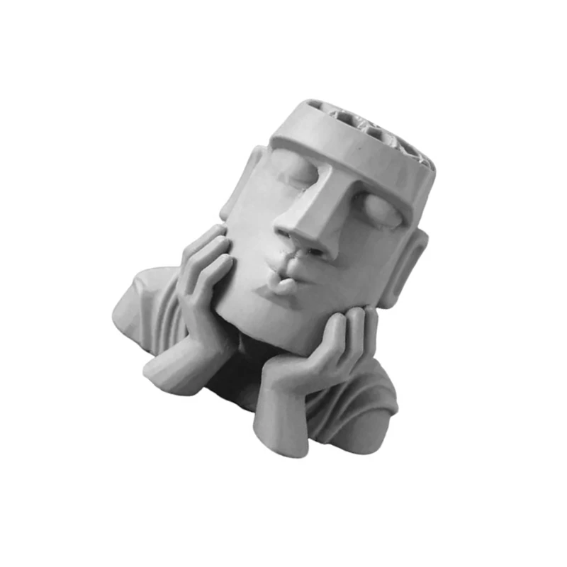 Durability 3D Printed Resins Water Plant Basket Stone Creative Stone Sculpture Planter For Healths Plant Root HX6C