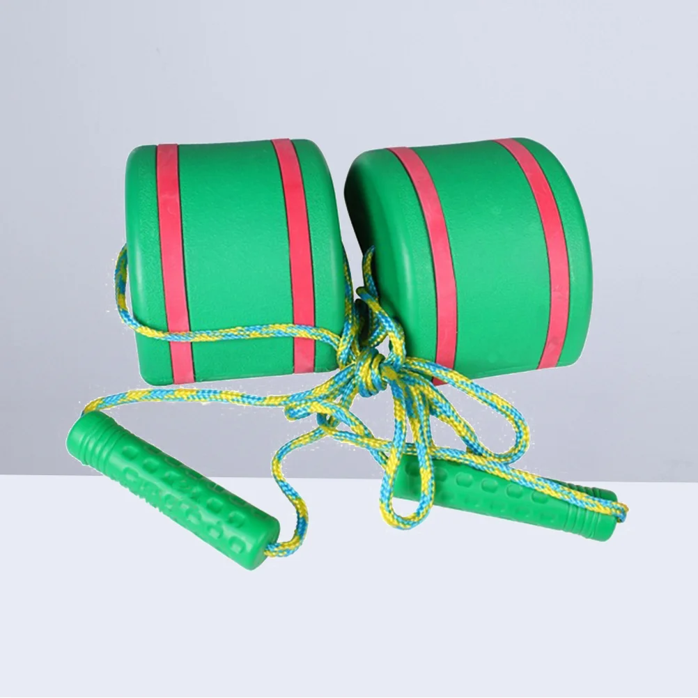 2pcs/set Jumping Stilts Walk Stilt Jump Outdoor Fun Sports Toy for Kids Children (Green) kids toys outdoor toys