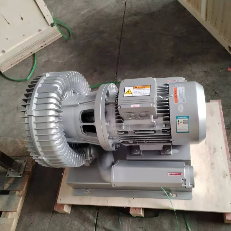 Double impeller high pressurefan double-stagevacuum air pump double-stage high pressure fan feeding double-leaf