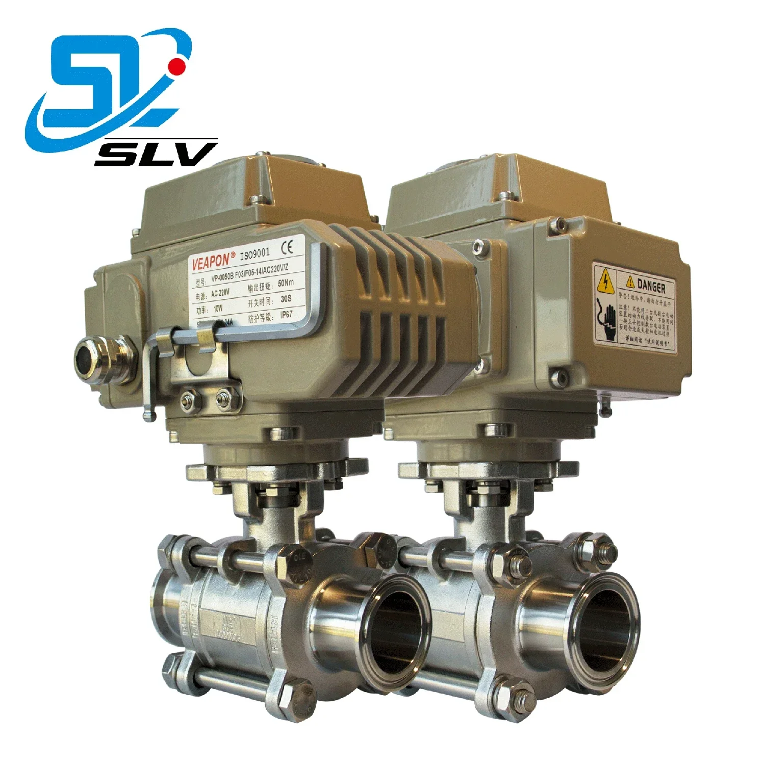 4-20mA Electric Control SUS316 304 Sanitary  Clamp Ball Valve