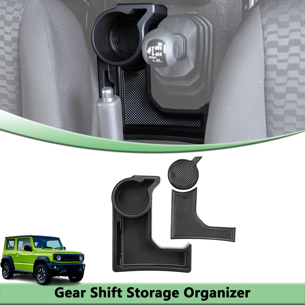 Caixa de Armazenamento para Console Central com Suporte para Copos para Suzuki Jimny JB64 JB74 4WD AT 2019-2026 Acessórios de Interior