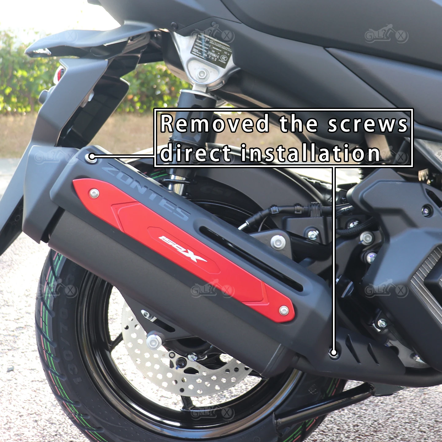 Exhaust pipe side protective cover for ZONTES 150V 150X 175 150 V X 175X 175V Accessories Exhaust Guard decorative cover