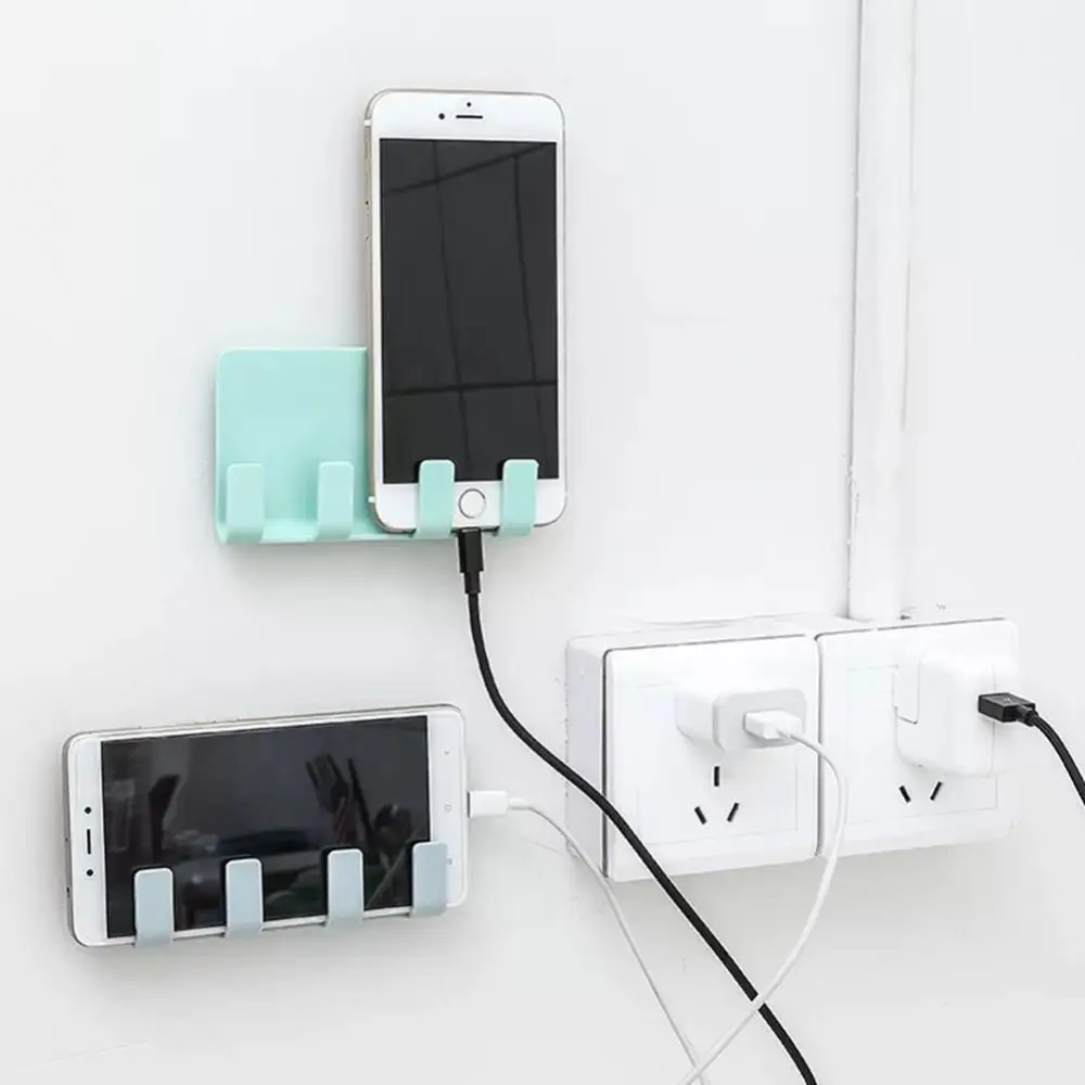 Wall Mount Phone Holder Storage Box Charging Bracket Home Office Wall-mounted Charging Bracket Holder for iPad Mobile Phone