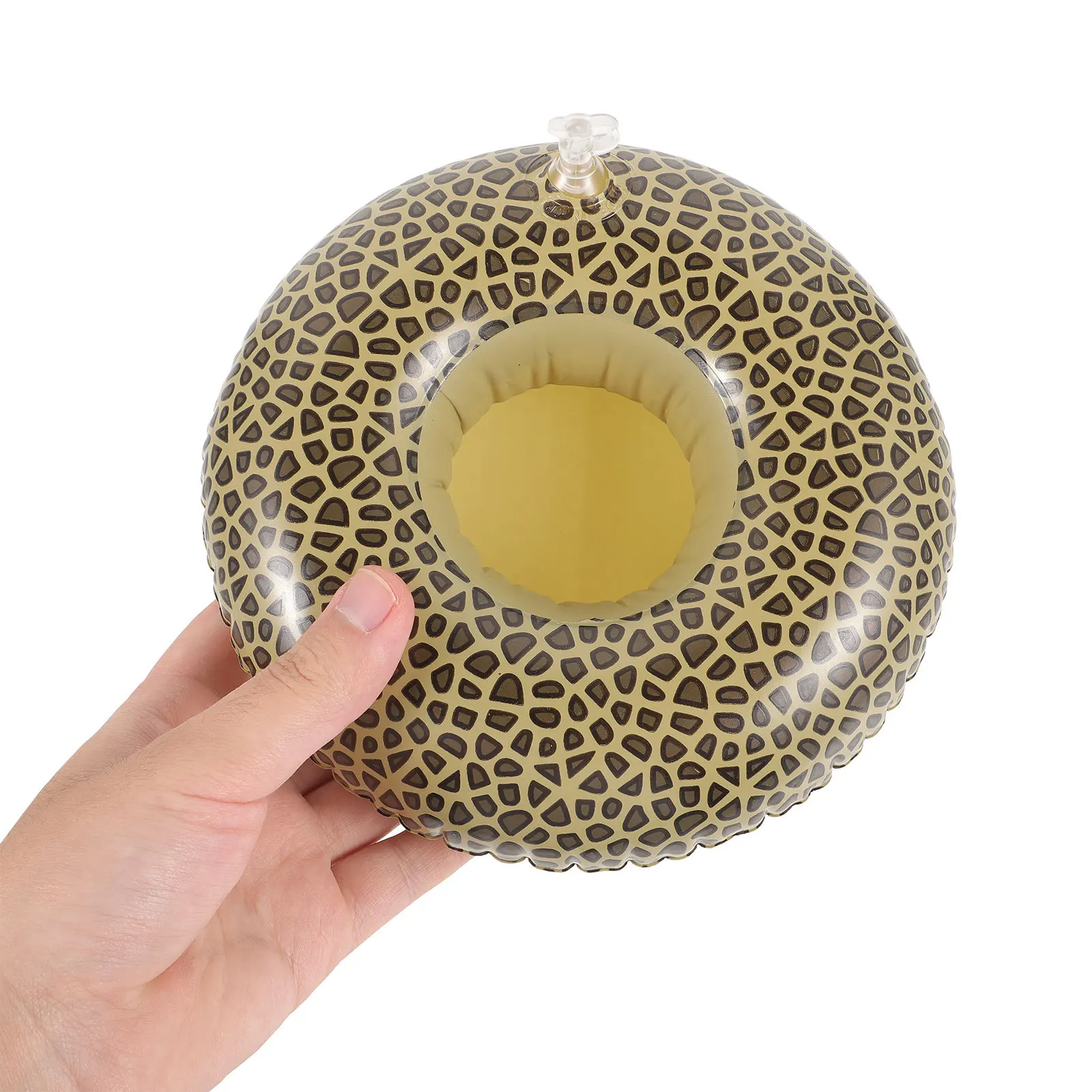 Soportes de cerveza con estampado de leopardo de PVC, flotadores inflables para vasos de agua, ligeros y duraderos, para Fiesta EN LA Piscina, 3 uds.