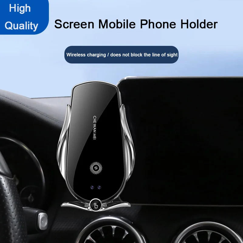 

For Mercedes Benz GLA X156 GLB X247 A Class W177 EQB 2019-2022 2023 2024 Car Phone Holder Wireless Charger Screen Fiexd Bracket