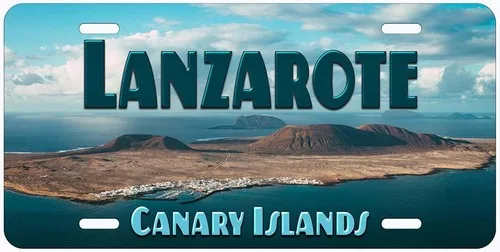 Lanzarote Wiev Islas Canarias Novedad Placa de matrícula de coche de aluminio