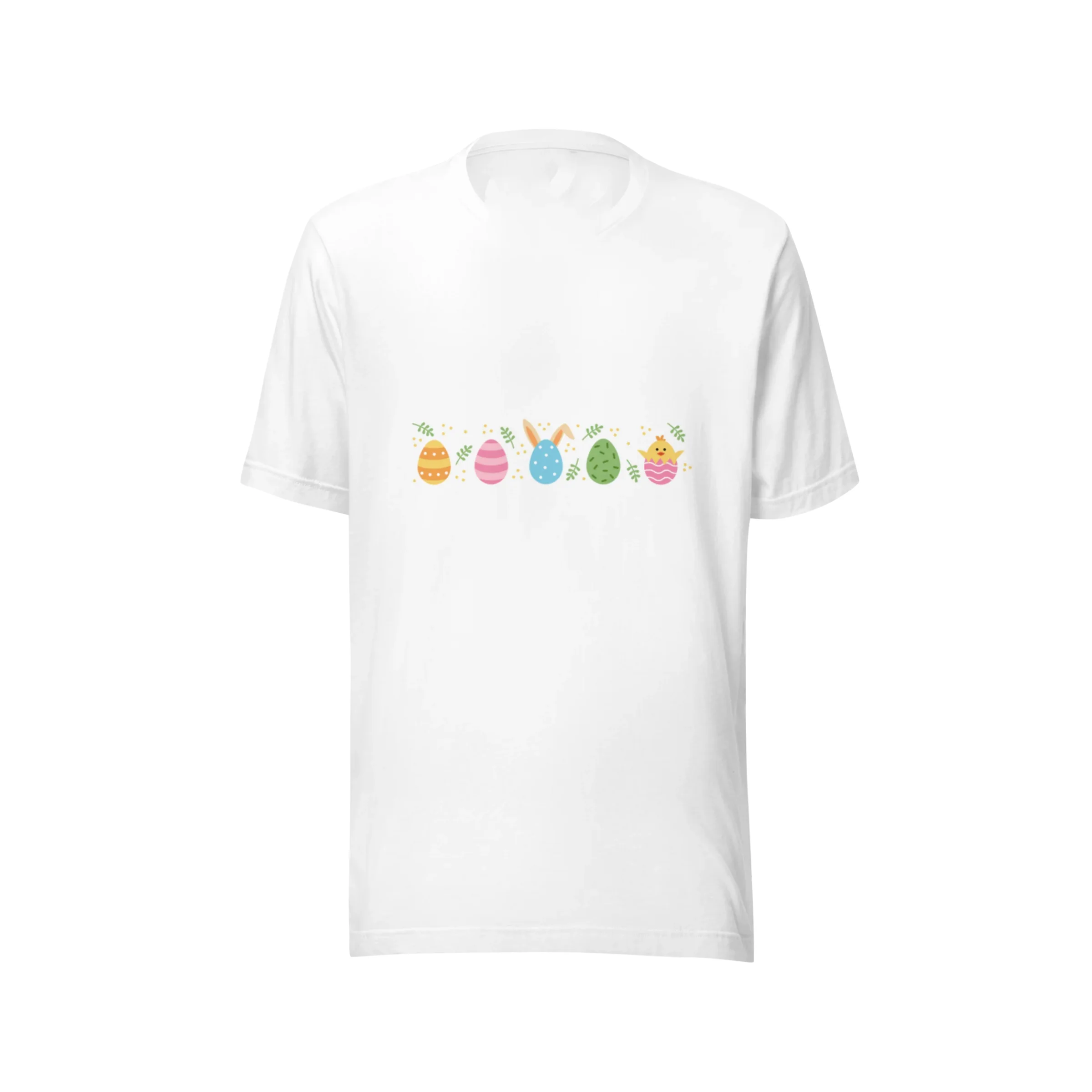 

Festive Easter Egg T-Shirt Pure Cotton High-end Short-sleeved Summer New Print for Couples, Loose and Versatile High Quality Top