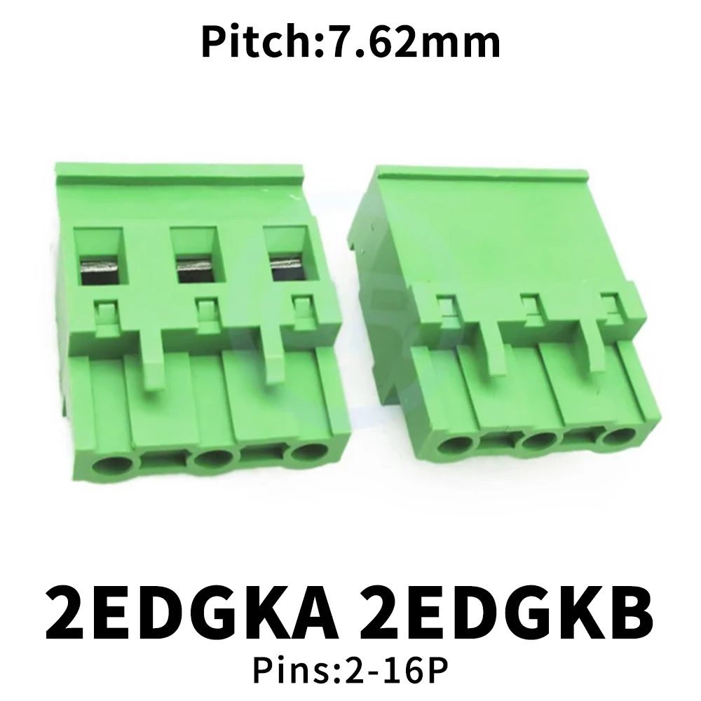 (10 pcs) KF 2EDGKA 2EDGKB 7.62mm VERTICAL STRAIGHT SIDE WIRING TERMINALS JM 15EDGKA / 15EDGKB -7.62 PLUG 2-16Pin