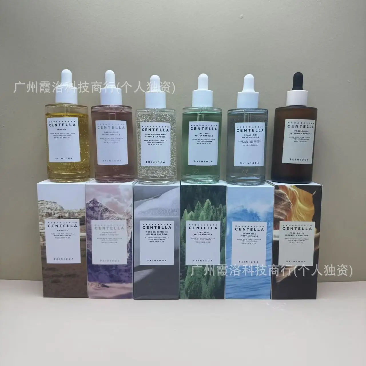 سلسلة SKIN1004 الكورية للعناية بالبشرة الملاك كينتيلا اسياتيكا أمبولة جوهر كريم الوجه منظف الحبر