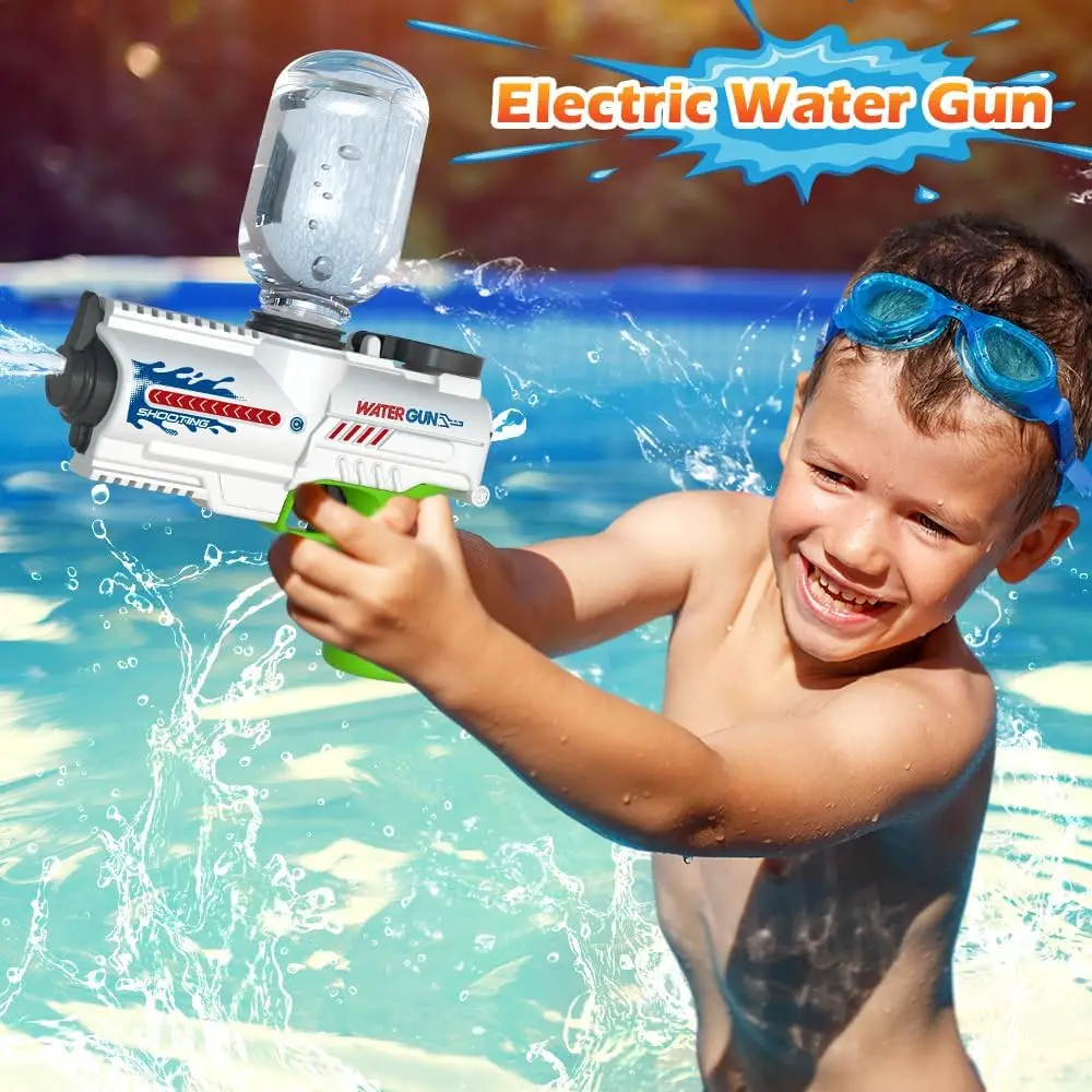 Water Guns for Children and Adults Rechargeable Electric Water Gun Range of 9 Meters Automatic Summer Water Gun Swimming Pool