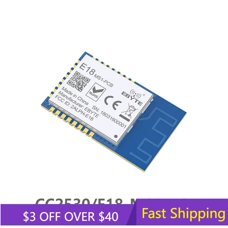 

4 шт. CC2530 ZigBee 2,4 ГГц SPI радиочастотный беспроводной модуль 4 дБм E18-MS1-PCB PCB антенна данные Zigbee беспроводной передатчик модуль приемника