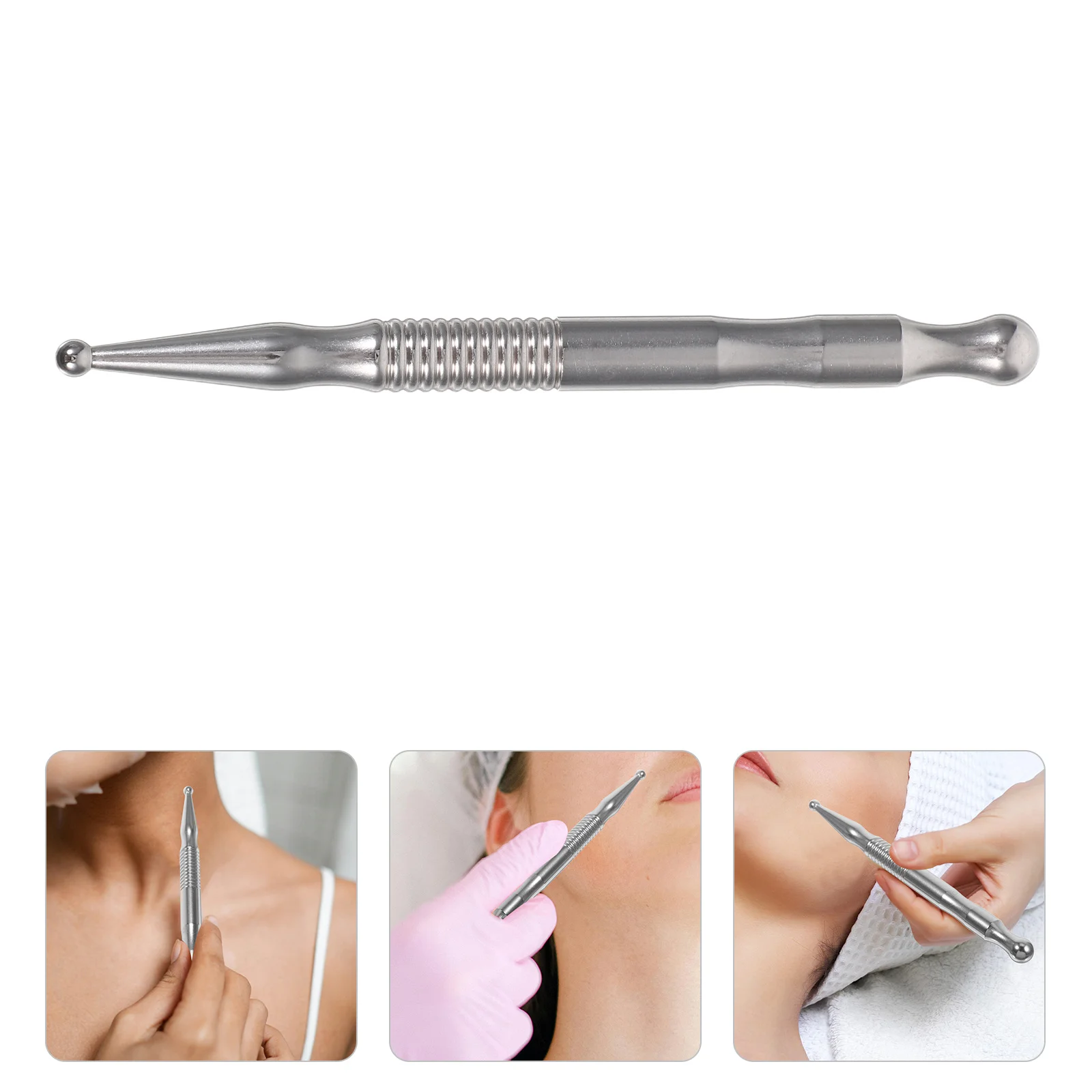 

Stainless Steel Massage Pen Deep Tissue Acupressure Tool For Facial Body Relaxation, Trigger Point Therapy, Foot