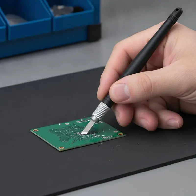 2Pcs Metal Scraping Knives Tin Scraper & Solder Paste Mixing Tool Multi-purpose Pry Opening Knife for Phone Circuit Board Repai