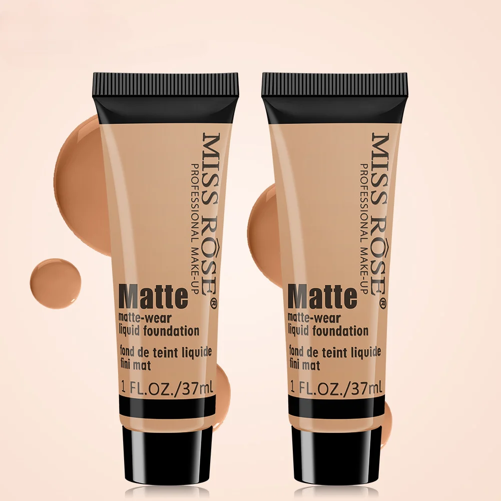 MISS ROSE Professional Base Makeup Liquid Foundation Moisturizing Face Concealer Cream Matte Waterproof Cosmetics Face Make Up