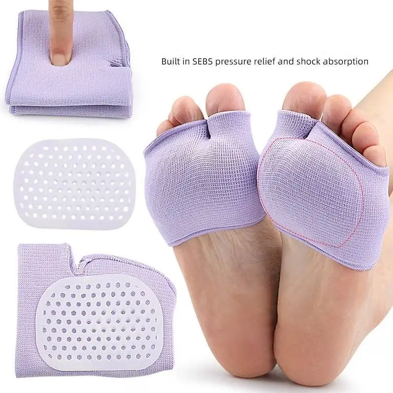 1/2Pair Metatarsal Pads for Women Men Forefoot Pad for Ball of Foot Pain Relief Insoles Half Sock Support Soft Gel Foot Cushions