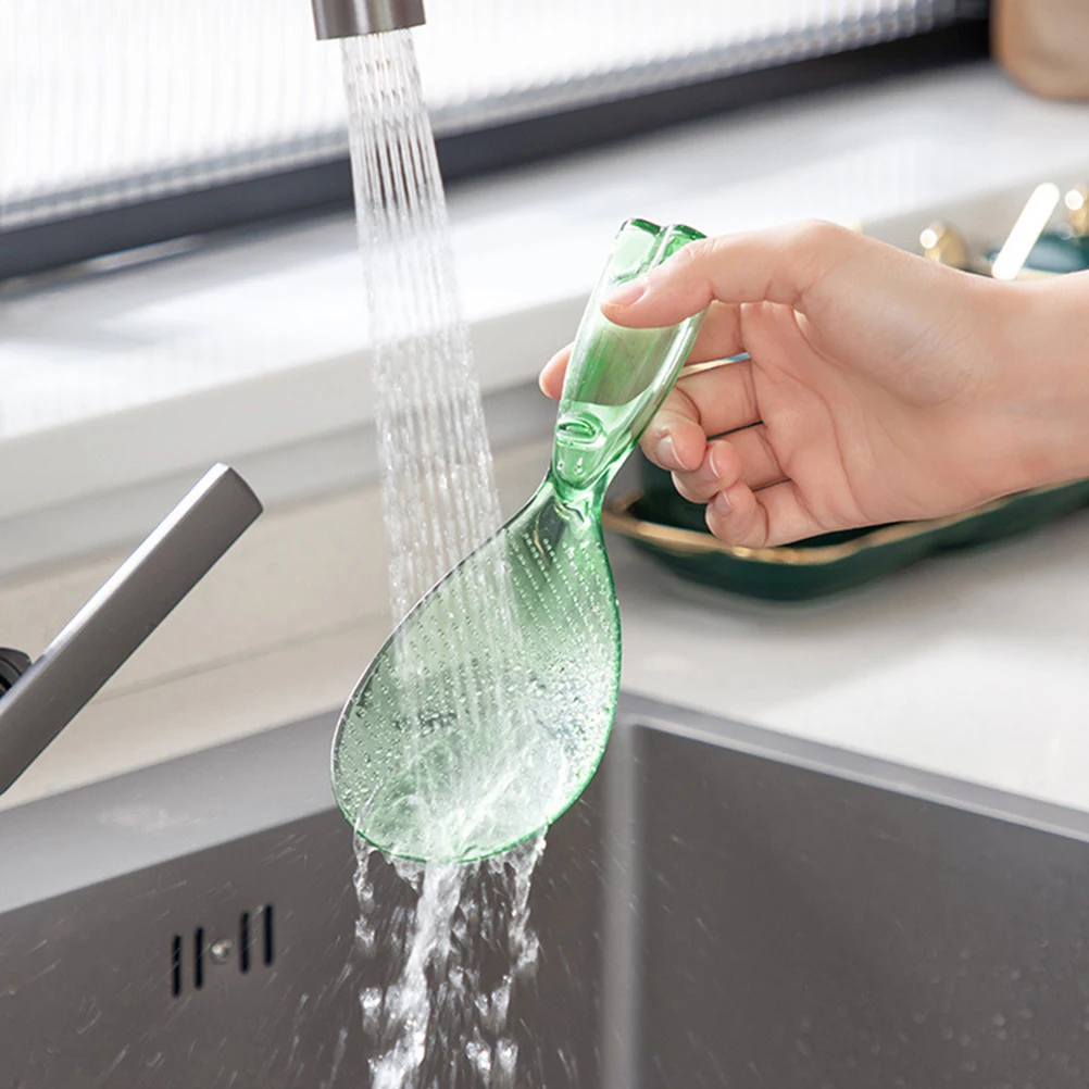 

3Pcs Non-Stick Rice Spoon Paddle Smooth Design Easy Grip for Serving Stirring Mixing Cooking Kitchen Tableware